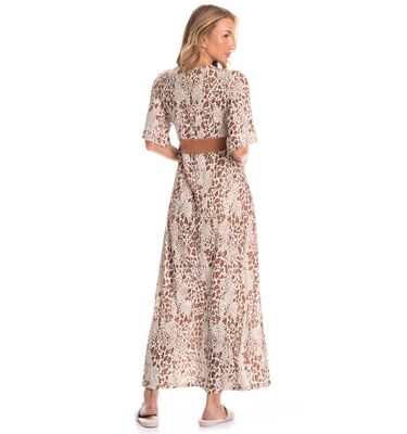 Kaftan Feminino Longo Felina - Imagem 2 - Mobile