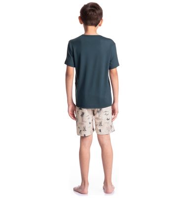Pijama Infantil Masculino Curto Wave - Imagem 4 - Mobile