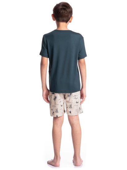 Pijama Infantil Masculino Curto Wave - Imagem 4 - Desktop