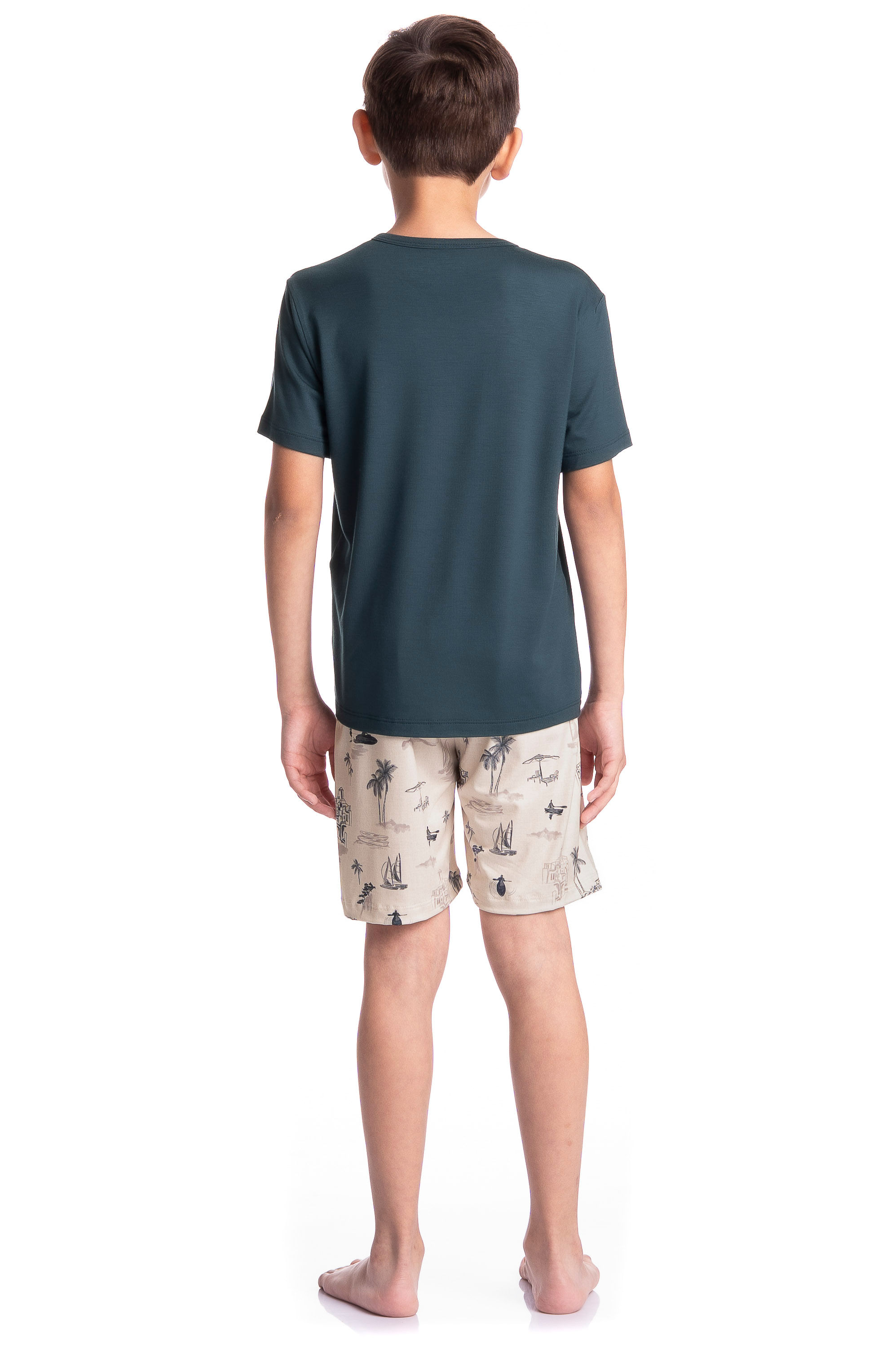 Pijama Infantil Masculino Curto Wave - Imagem 4 - Mobile