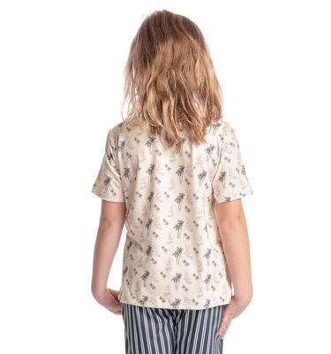 Pijama Infantil Longo Manga Curta Unissex Stripes - Imagem 4 - Mobile