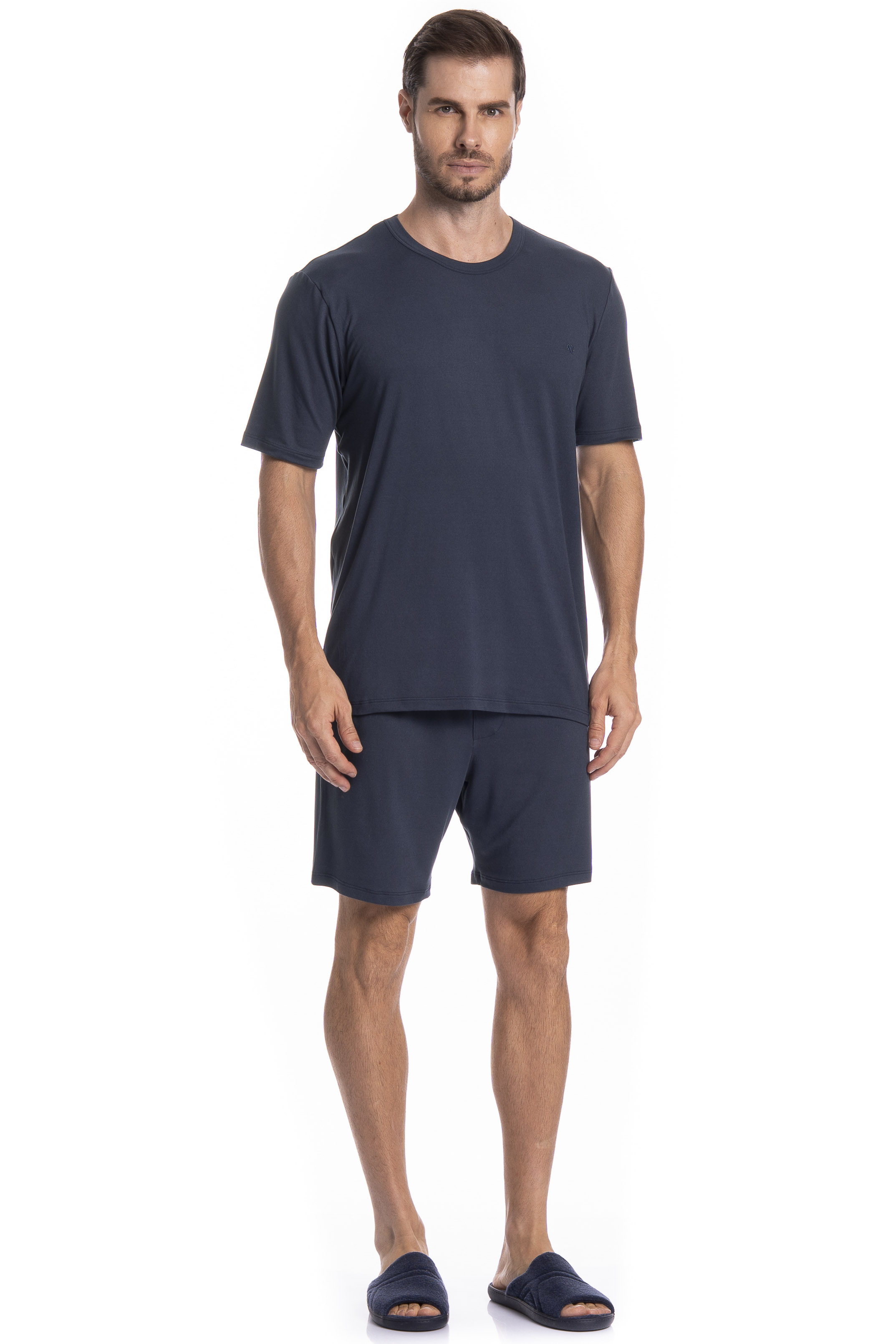 Pijama Masculino Curto Thomas Tombini - Imagem 3 - Mobile