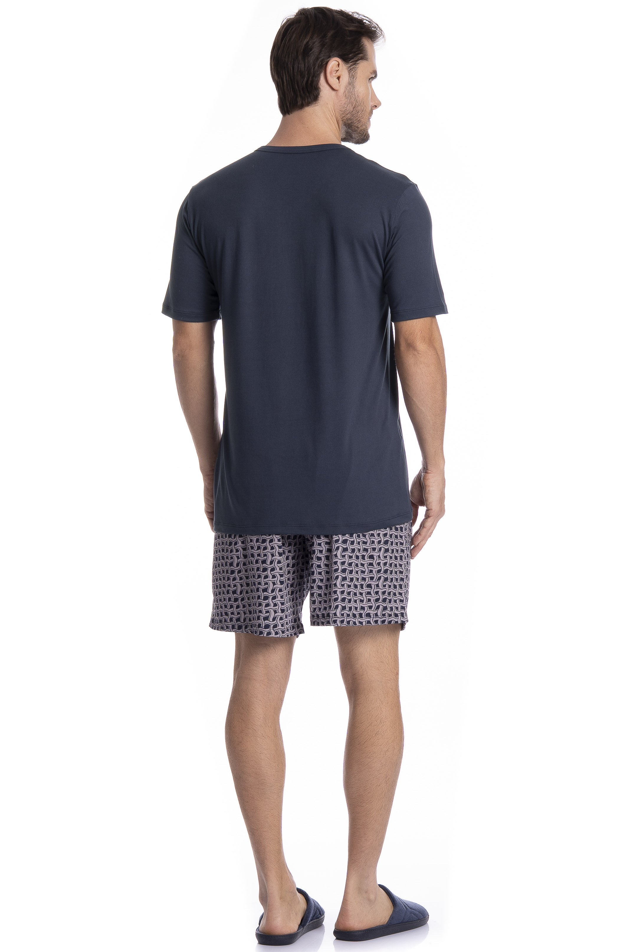 Pijama Masculino Curto Thomas Tombini - Imagem 4 - Mobile