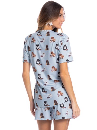 Pijama Feminino Curto Fresh Moka - Imagem 2 - Desktop