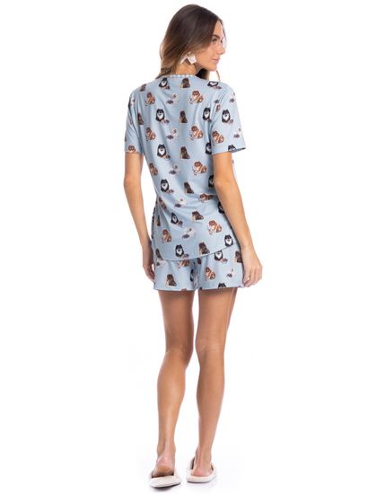 Pijama Feminino Curto Fresh Moka - Imagem 4 - Desktop