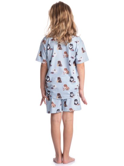 Pijama Infantil Feminino Curto Fresh Moka - Imagem 4 - Desktop