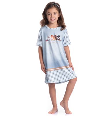 Camisão Infantil Feminino Curto Fresh Moka - Imagem 3 - Mobile