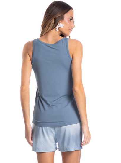 Pijama Feminino Curto Regata Fresh Moka - Imagem 2 - Desktop