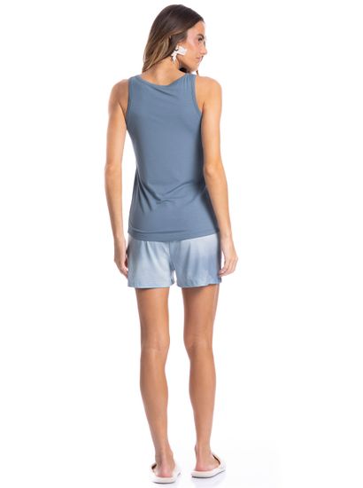 Pijama Feminino Curto Regata Fresh Moka - Imagem 4 - Desktop