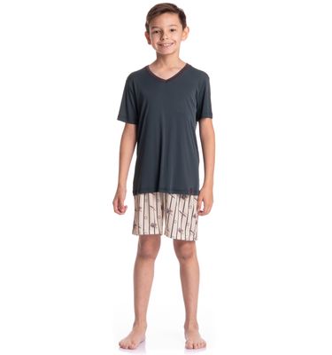 Pijama Infantil Masculino Curto Clóvis - Imagem 3 - Mobile