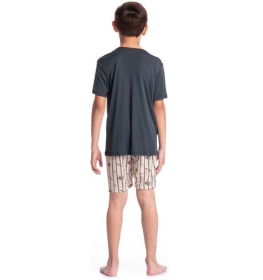 Pijama Infantil Masculino Curto Clóvis - Imagem 4 - Mobile