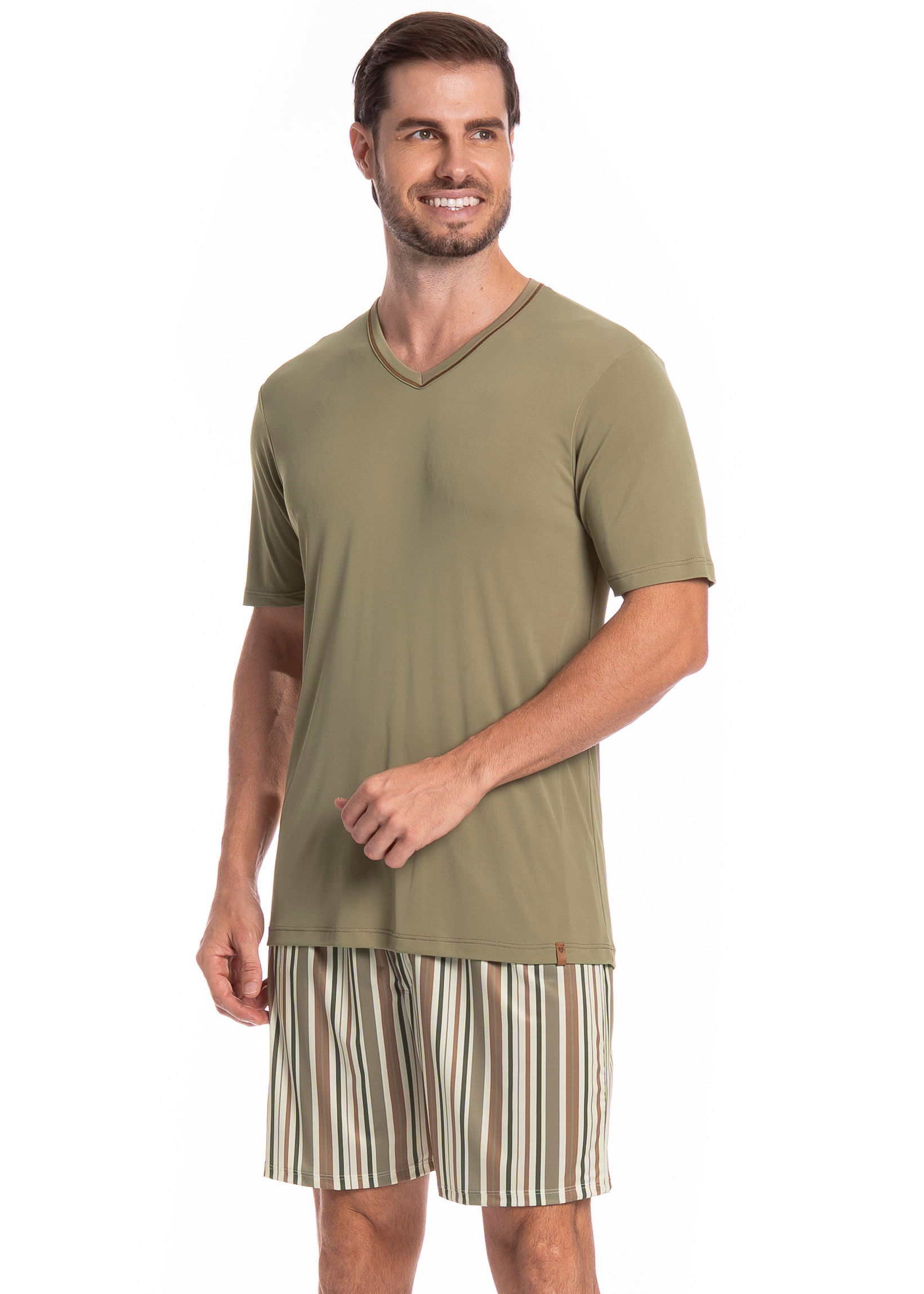 Pijama Masculino Curto Clóvis Tombini - Imagem 1