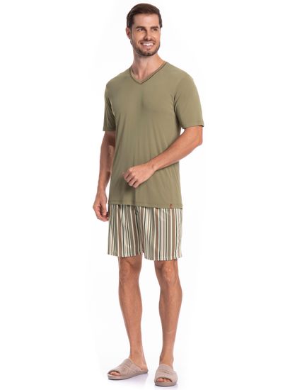 Pijama Masculino Curto Clóvis Tombini - Imagem 3 - Desktop