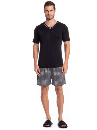 Pijama Masculino Curto Clóvis Tombini - Imagem 3 - Desktop