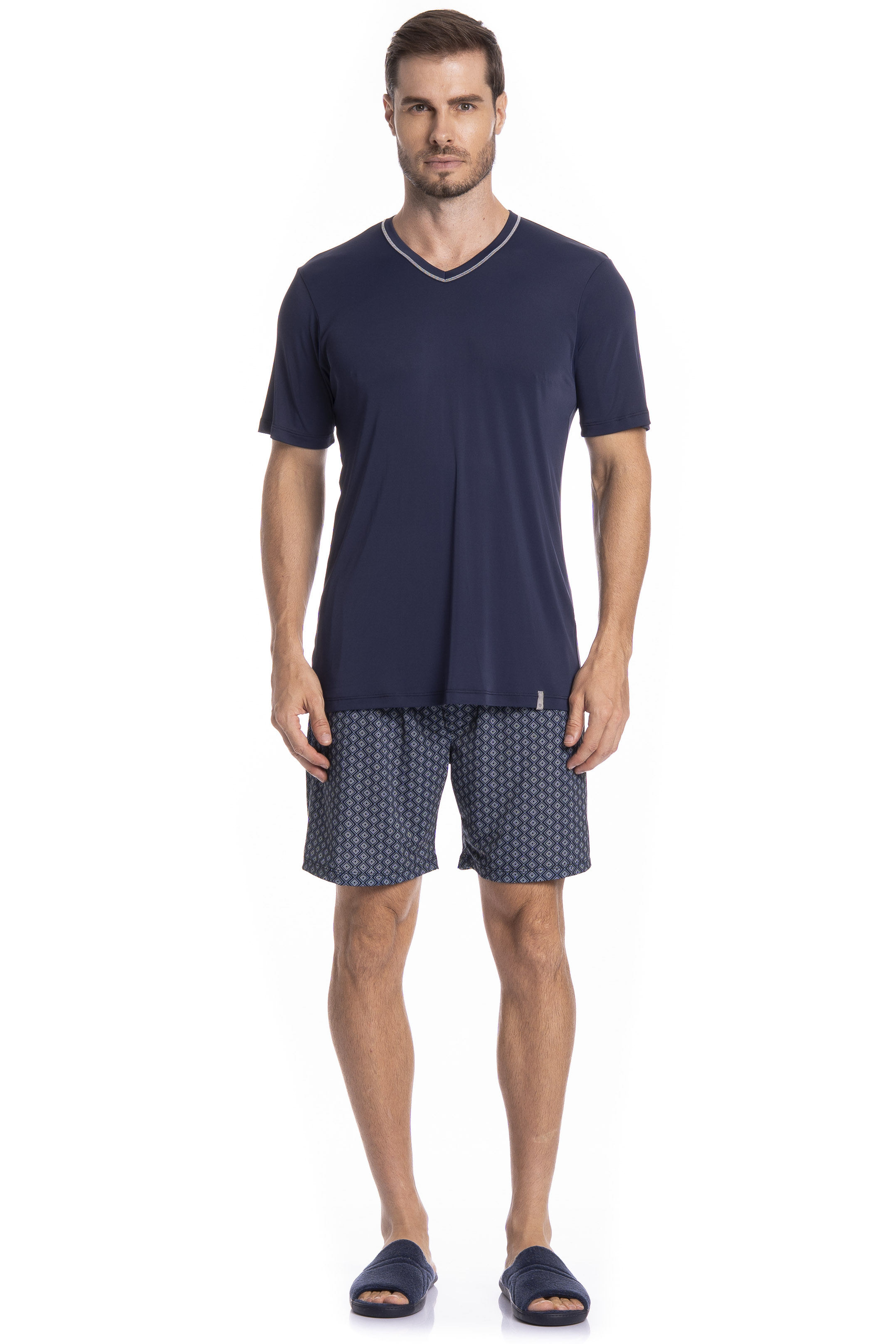Pijama Masculino Curto Clóvis Tombini - Imagem 3 - Mobile