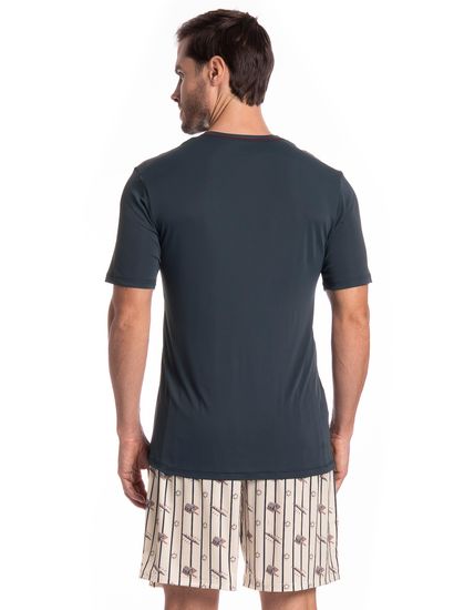 Pijama Masculino Curto Clóvis Tombini - Imagem 2 - Desktop