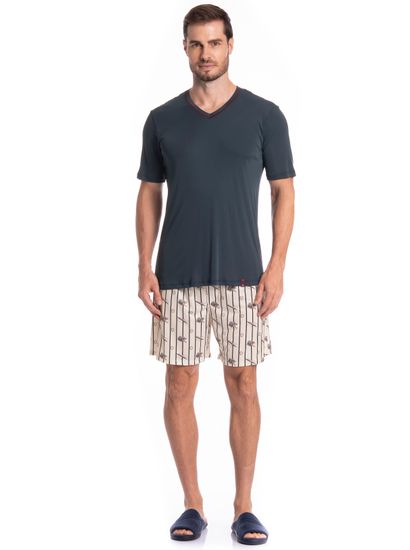 Pijama Masculino Curto Clóvis Tombini - Imagem 3 - Desktop