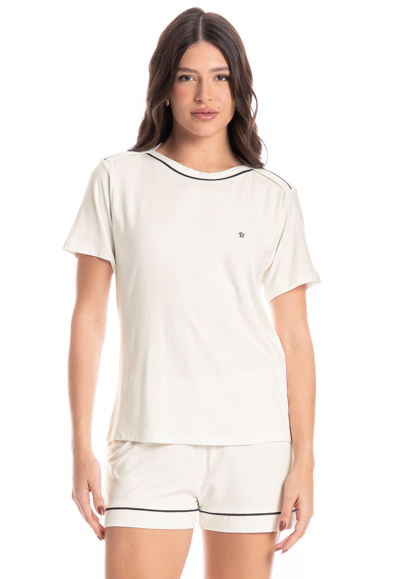 Pijama Feminino Curto Carolina - Imagem 1