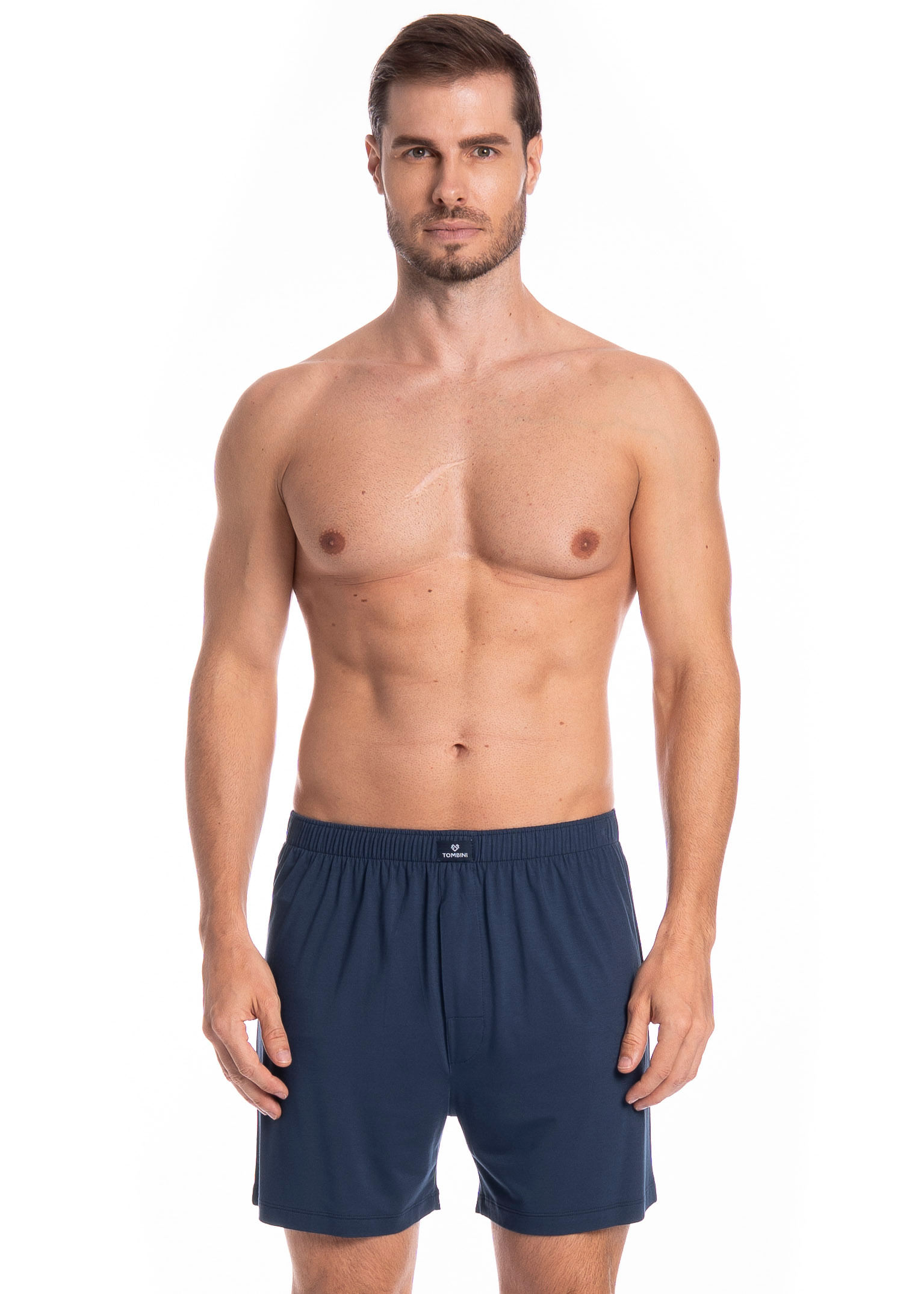 Boxer Masculina Carlos Tombini Azul-marinho - Imagem 1