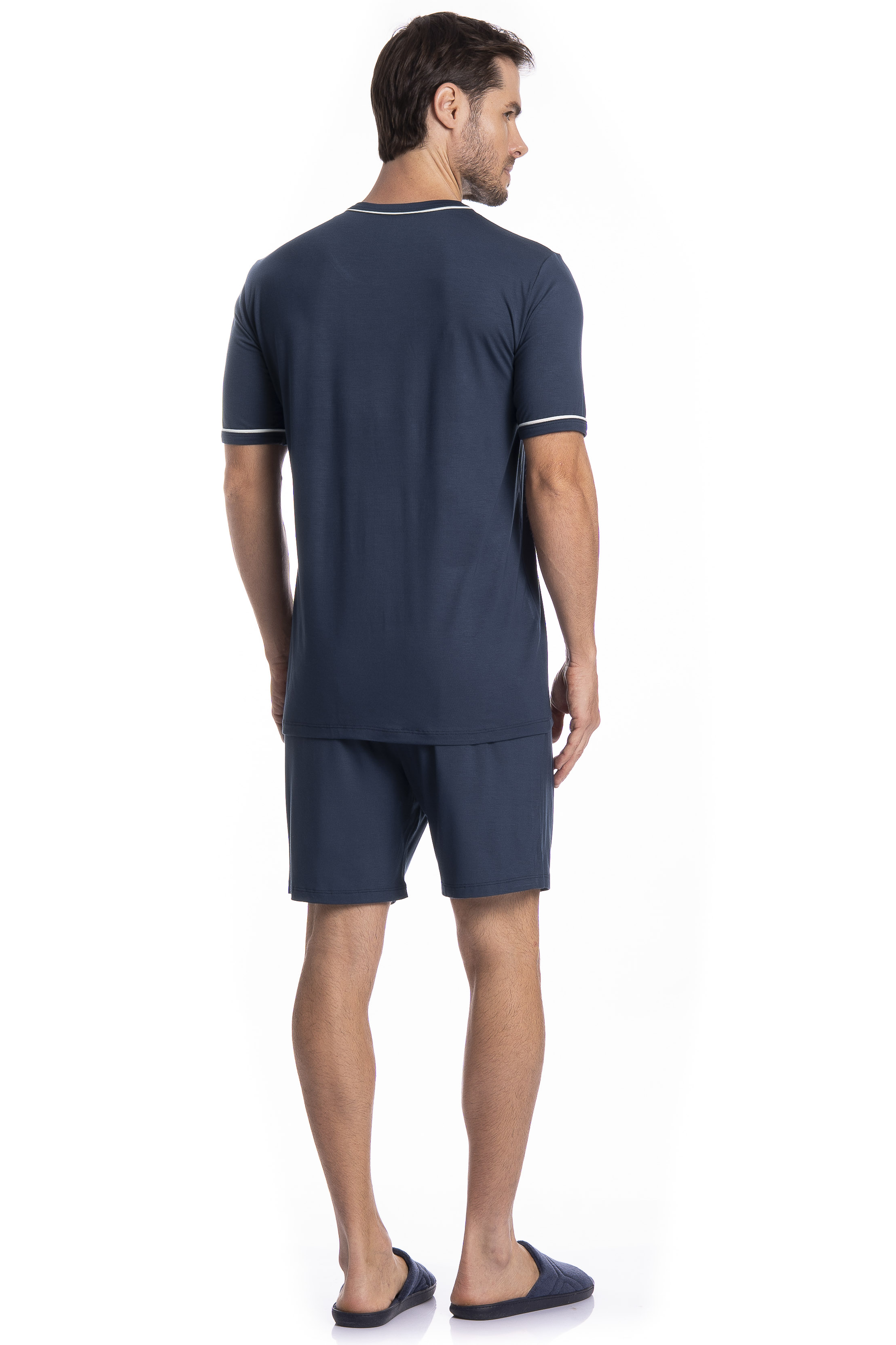 Pijama Masculino Curto Carlos Tombini - Imagem 4 - Mobile