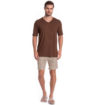 Pijama Curto Grid Tombini - Imagem 3 - Mobile
