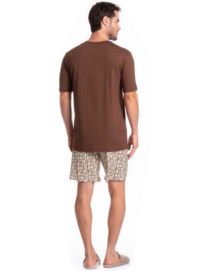 Pijama Curto Grid Tombini - Imagem 4 - Desktop