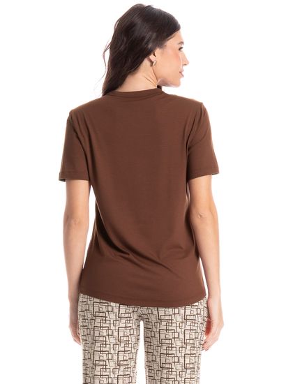 Pijama Feminino Longo Grid - Imagem 4 - Desktop