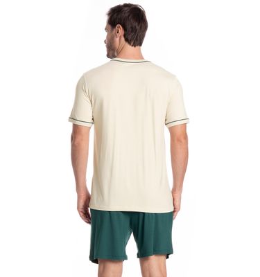 Pijama Masculino Curto Com Bolso Augusto Tombini - Imagem 2 - Mobile