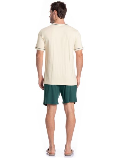 Pijama Masculino Curto Com Bolso Augusto Tombini - Imagem 4 - Desktop