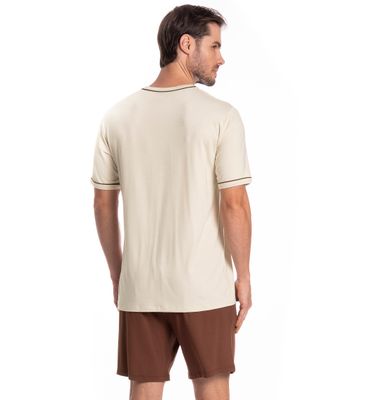 Pijama Masculino Curto Com Bolso Augusto Tombini - Imagem 2 - Mobile
