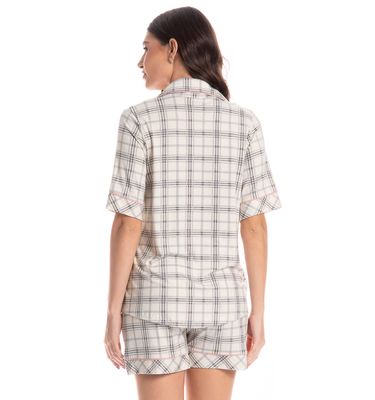 Pijama Feminino Curto Americano Chess - Imagem 2 - Mobile