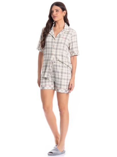 Pijama Feminino Curto Americano Chess - Imagem 3 - Desktop