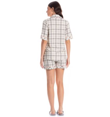 Pijama Feminino Curto Americano Chess - Imagem 4 - Mobile