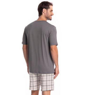 Pijama Masculino Curto Chess Tombini - Imagem 2 - Mobile