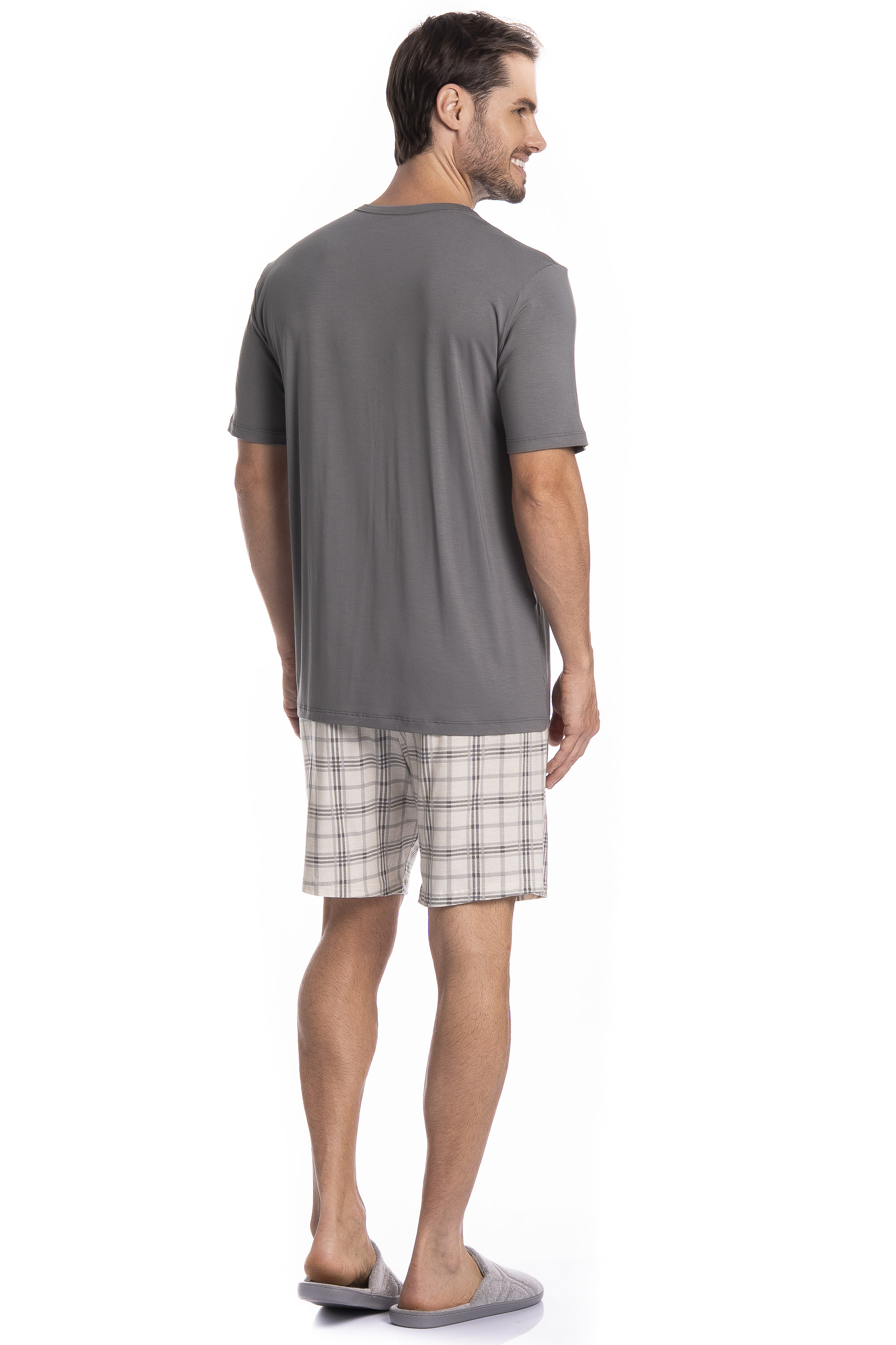 Pijama Masculino Curto Chess Tombini - Imagem 4 - Mobile