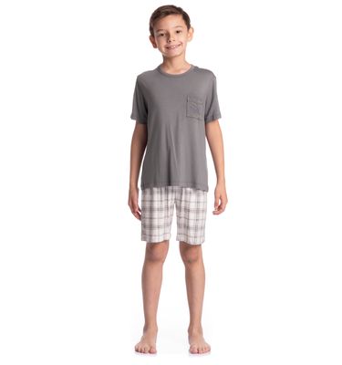 Pijama Infantil Curto Masculino Chess - Imagem 3 - Mobile