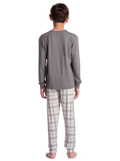 Pijama Infantil Longo Masculino Chess - Imagem 2 - Desktop