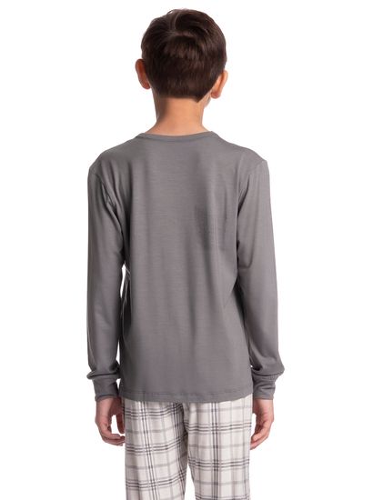 Pijama Infantil Longo Masculino Chess - Imagem 4 - Desktop