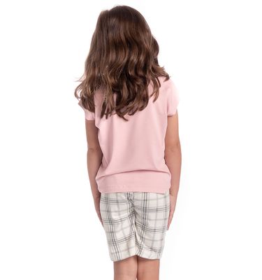 Pijama Infantil Feminino Curto Chess - Imagem 2 - Mobile
