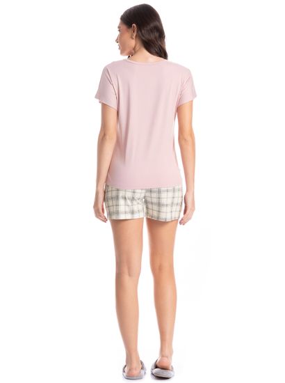Pijama Feminino Curto Chess - Imagem 4 - Desktop