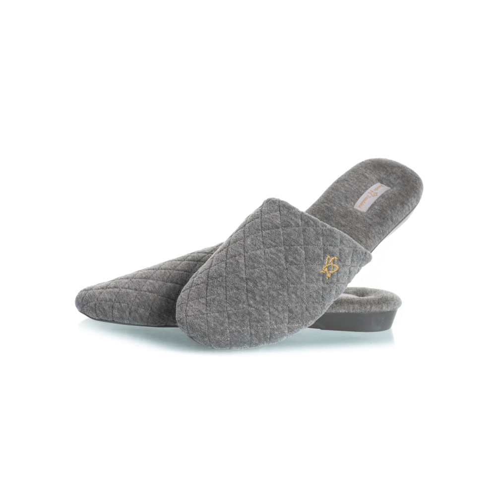 Chinelo Em Plush Bia Cinza - Imagem 1