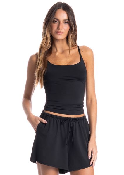 Shorts Feminino Madrid Preto - Imagem 1