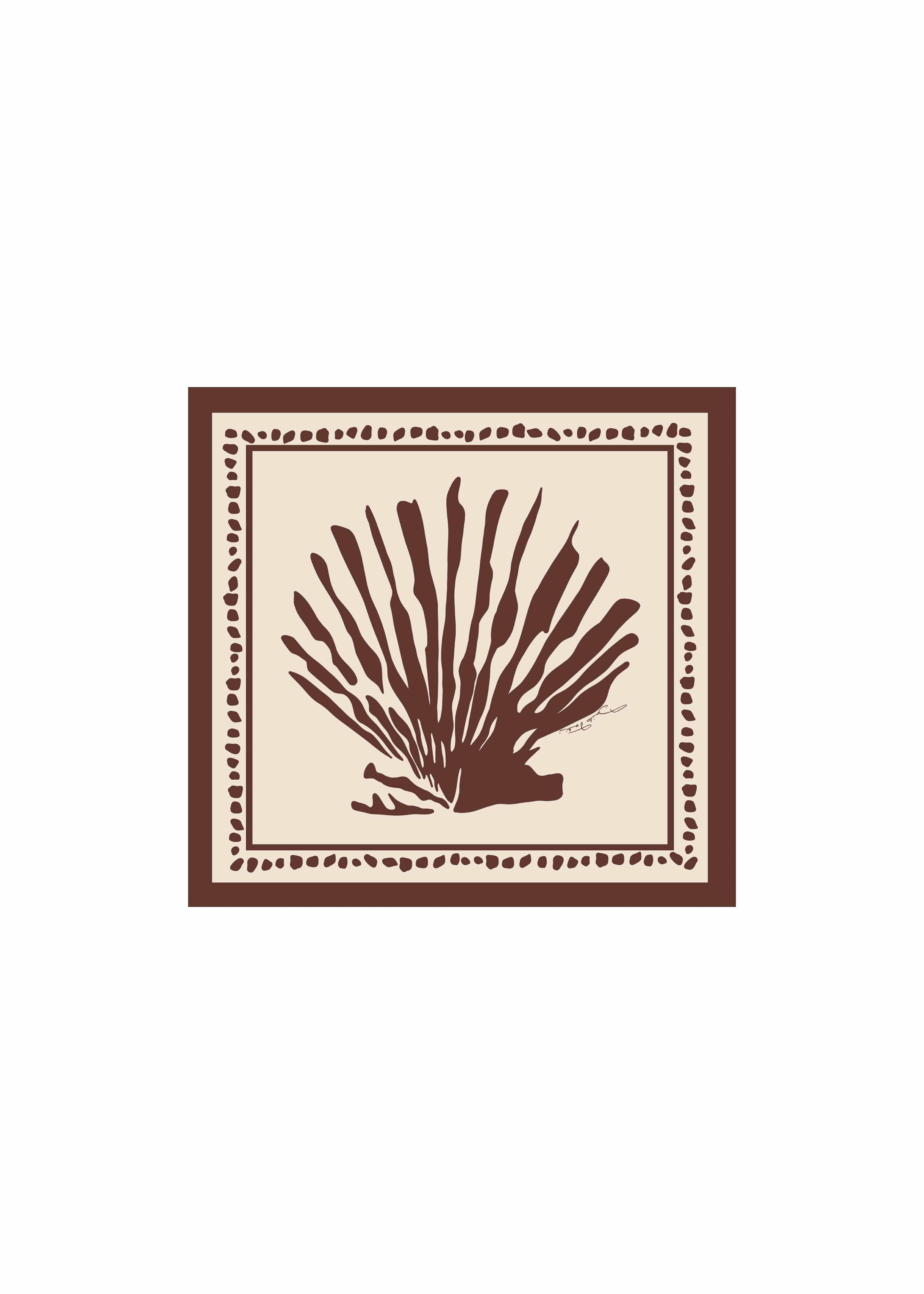 Lenço Conchas Marrom - Imagem 2