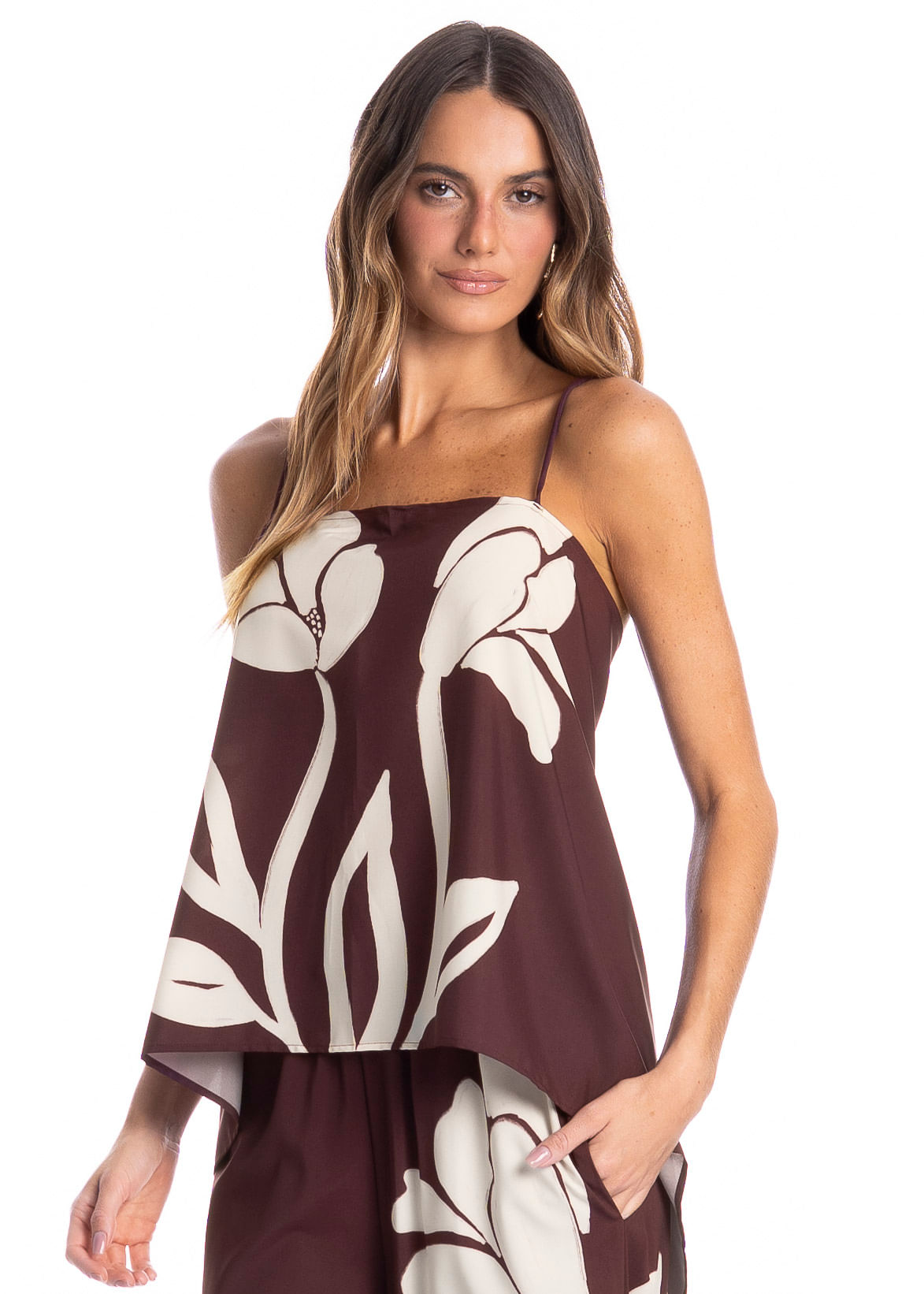 Blusa Feminina Lenço Toscana - Imagem 1