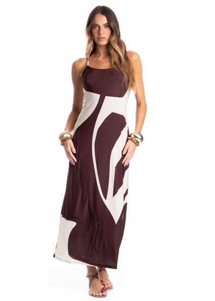 Vestido Feminino Alcinha Costas Cruzadas Litorânea Vermelho - Imagem 1
