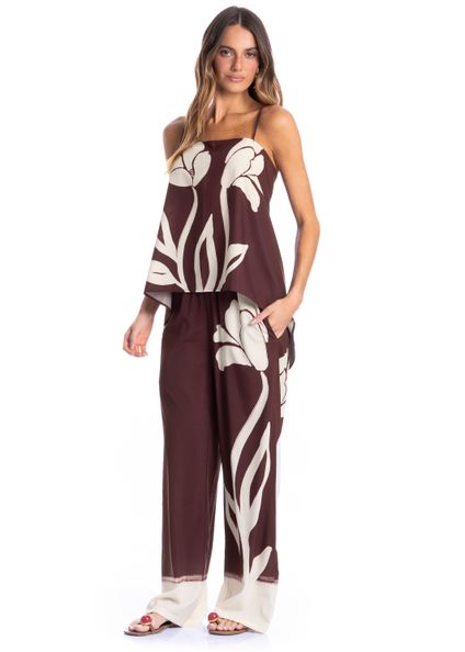 Calça Feminina Com Bolso Toscana Vermelho - Imagem 1