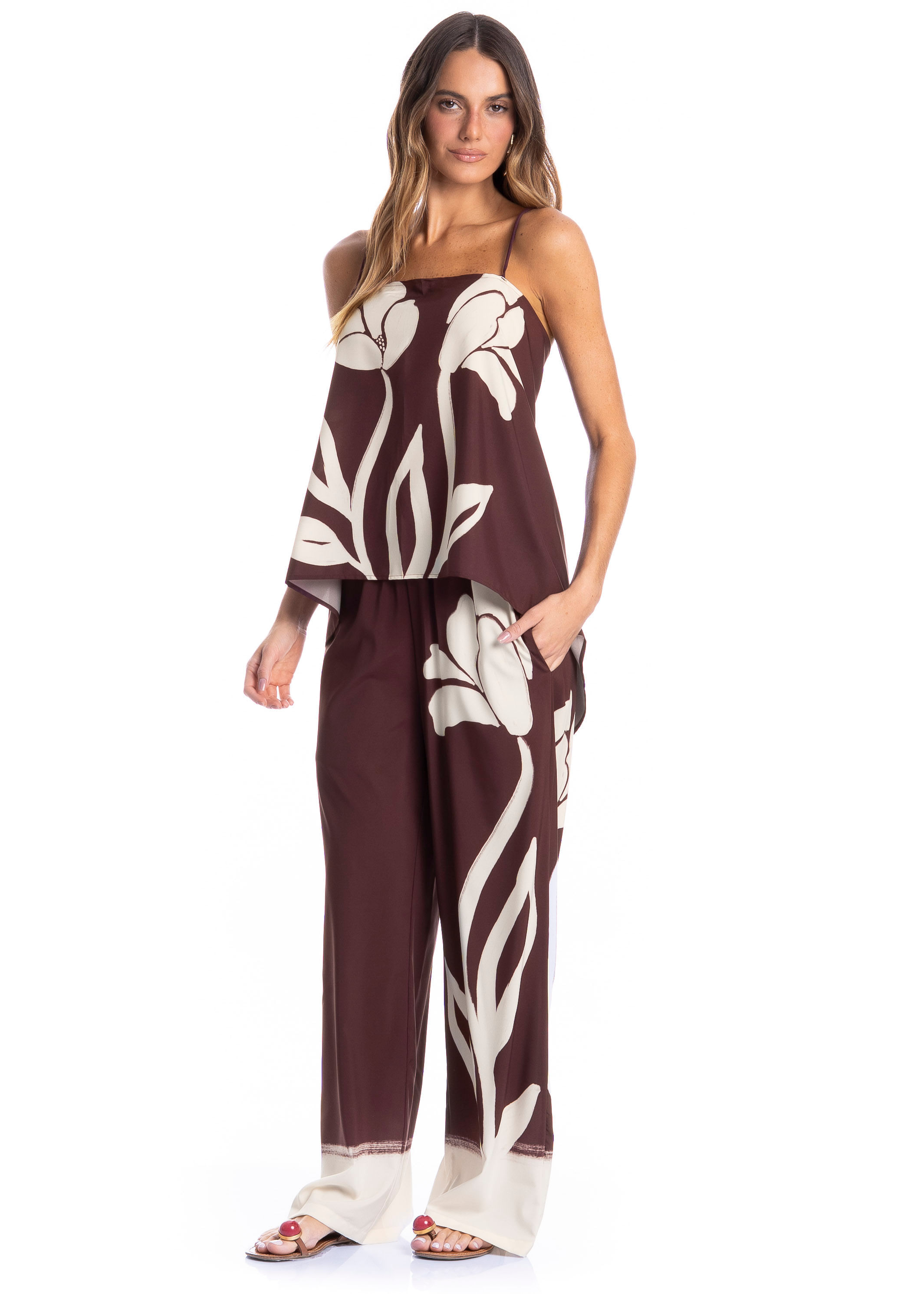 Calça Feminina Com Bolso Toscana - Imagem 1