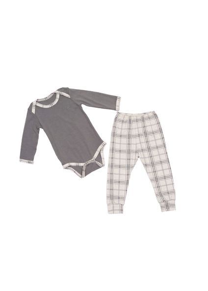 Conjunto Baby Chess Cinza - Imagem 1