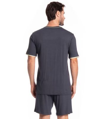 Pijama Masculino Curto Lino Tombini - Imagem 2 - Mobile