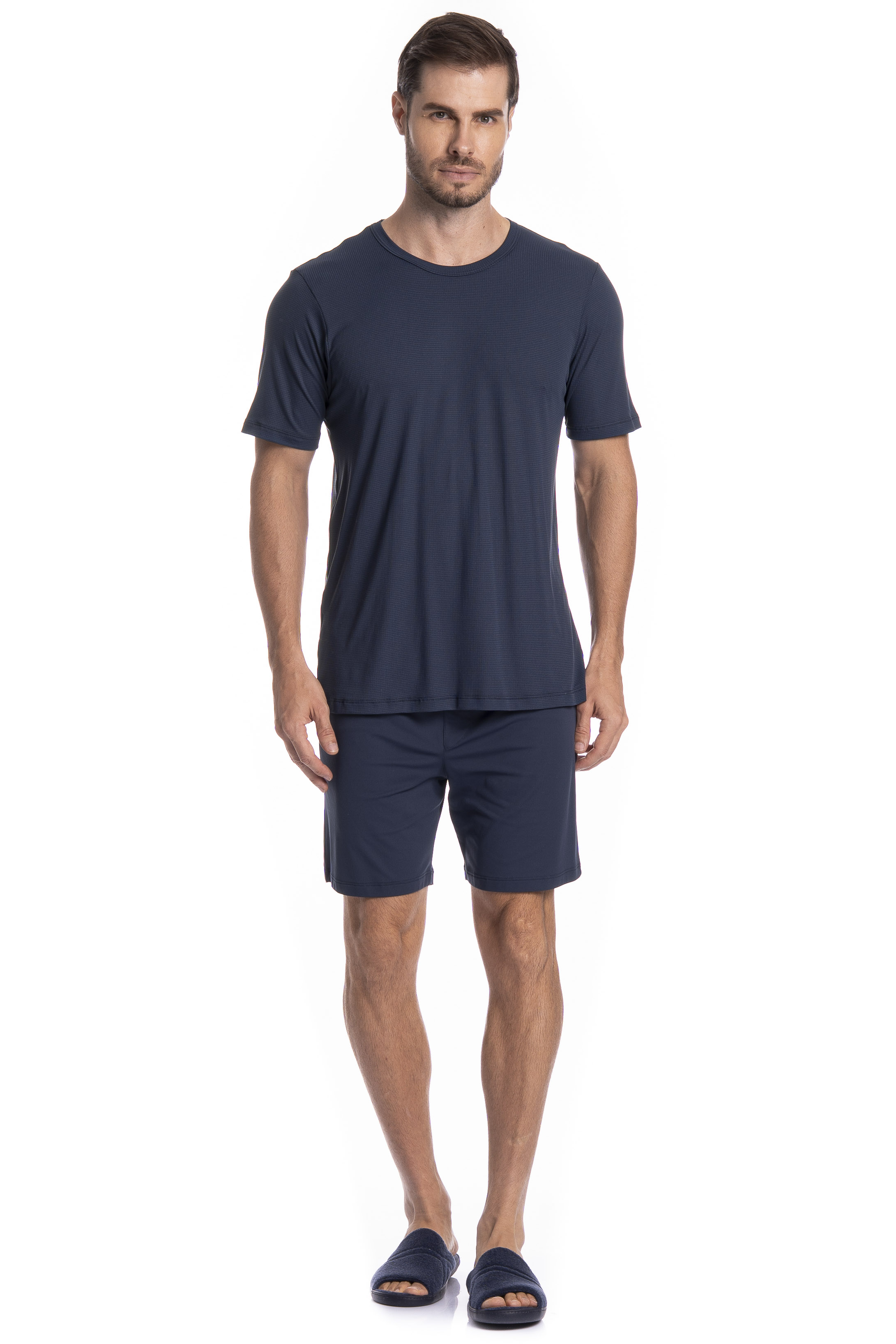 Pijama Masculino Curto Vicente Tombini - Imagem 3 - Mobile